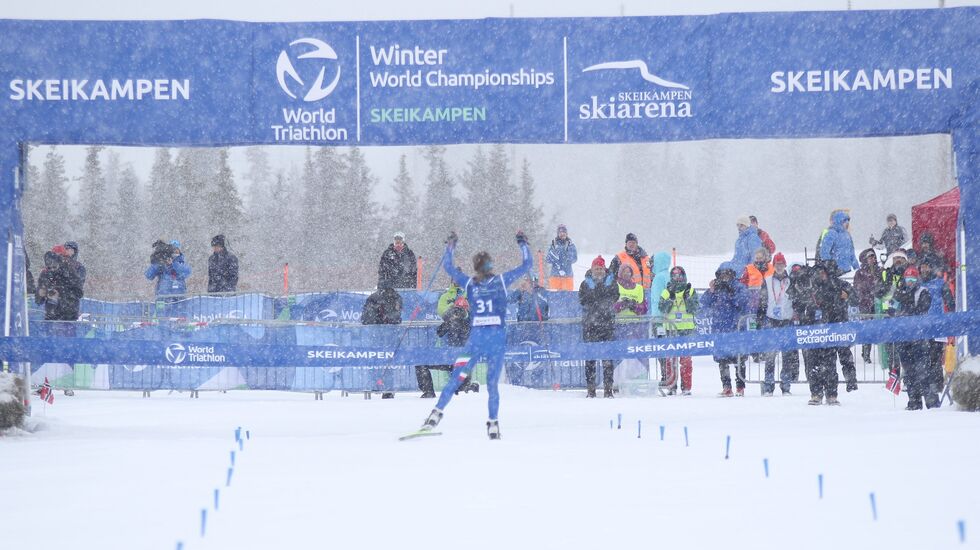 Italienske Sandra Mairhofer sikret seg to gull i årets VM. (Foto: Rolf Bakken)