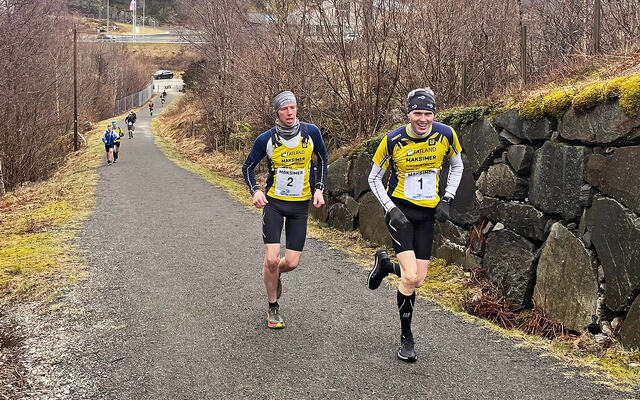 Jærkysten Ultra ble suksess i første forsøk. Her er Jarle Risa (t.h) og Carlo Brekken i godt driv. (Foto: Thomas Hetland)