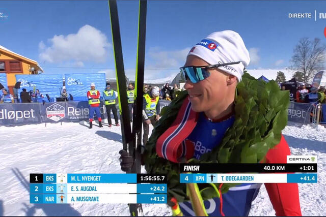 1.	Martin Løwstrøm Nyenget med laurbærkransen