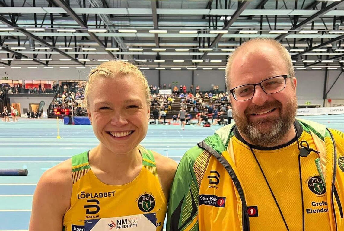 Josefin Heier er en av utøverne Hans Jørgen Borgen er trener for i dag. I februar tok hun sølv på 800 meteren i innendørs-NM. (Foto: Frode Hansen)