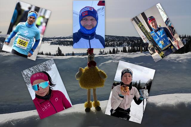 Påskeferien er en fin tid å trene variert i overgangen fra sommer til vinter for de fem krysstrenene  som Kondis har intervjuet. (Fotomontasje: Rolf Bakken)