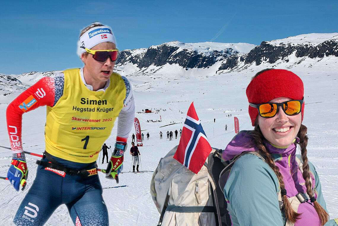 I Skarverennet deltar både eliteløpere, som Simen Hegstad Krüger, og vanlige mosjonister som bruker rennet til å få en stor skiopplevelse i høyfjellsterreng. (Alle foto: Arne Dag Myking)