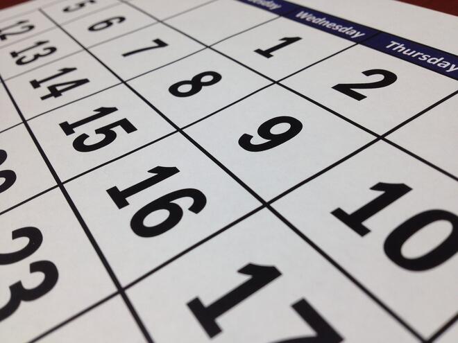 Kalender. Skolerute