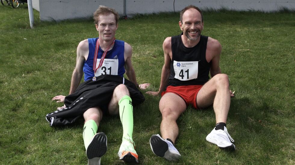 De to beste menn i dagens løp, Kristian Nedregård (31) og Ole Lukkedal (41)