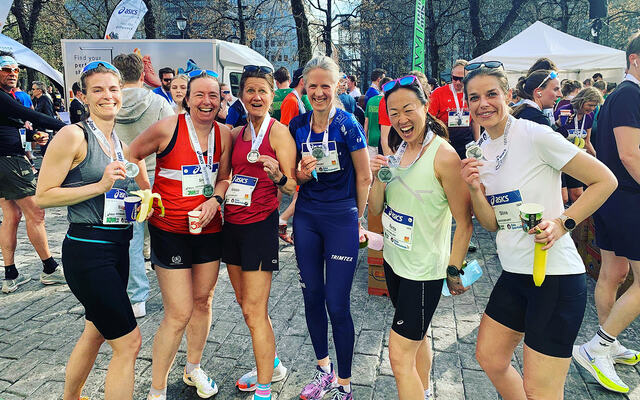 Fra venstre: Kristin Mørkedal, Siri S. Johnsen, Kristin Overvaag, Thine Wilkens Jernberg, Marita Sandberg. og Stine Moesgaard. (Foto: Privat)