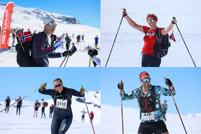 Blide skiløpere i Skarverennet