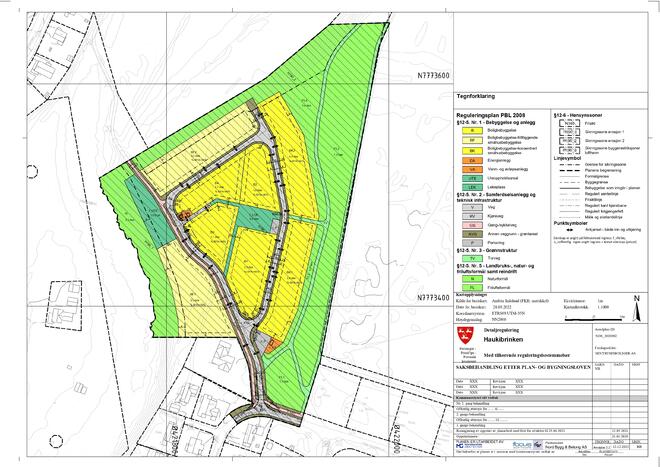 Plankart - detaljregulering for Haukibrinken