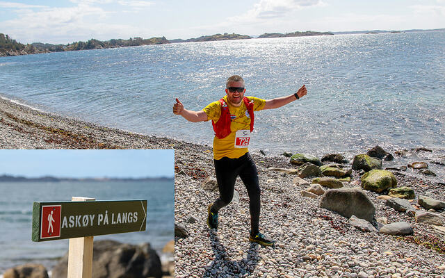 Askøy på langs går blant annet langs rullesteinstranden på Herdla. Kanskje ikke løpernes favoritt etter 30 km, men naturen er i hvert fall vakker. (Foto: Arne Dag Myking)