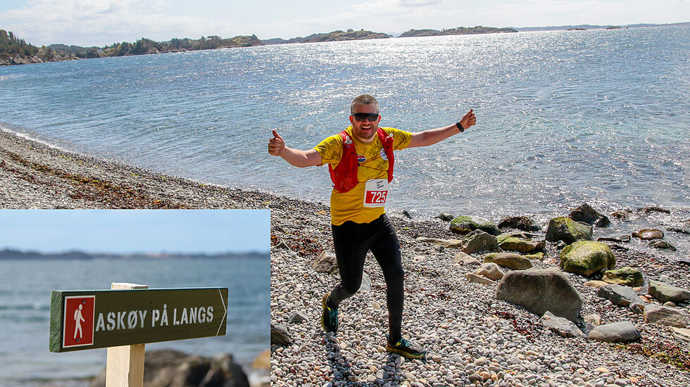Askøy på langs går blant annet langs rullesteinstranden på Herdla. Kanskje ikke løpernes favoritt etter 30 km, men naturen er i hvert fall vakker. (Foto: Arne Dag Myking)