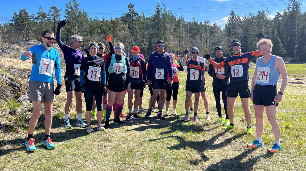 Klar for start i Steinsland Bygdemaraton 2023. (Bilde: arrangør)