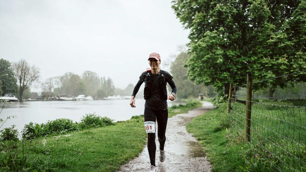 Line Caliskaner vant Thames Path 100 miles som følger Themsen fra London til Oxford. (Foto: arrangøren)