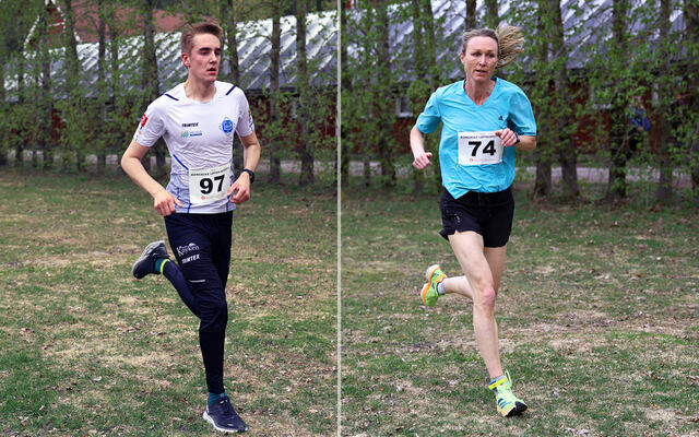 Eivind Næve og Silje Christiansen tok seieren i sesongens første karusell-løp på Romerike. Christiansen ble også nummer to totalt. (Foto: Tom-Arild Hansen)