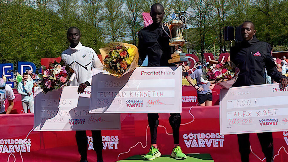 Det ble trippelt kenyansk i herrenes konkurranse i dag. Som i fjor. (Foto: Jack Waitz)