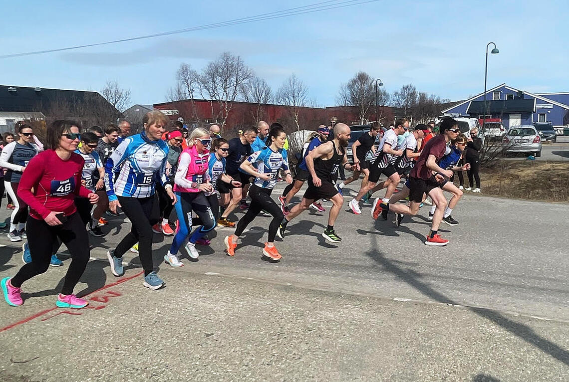 Det var 62 deltakere på startstreken da Vårslippløpet ble arrangert lørdag 13. mai. (Foto: arrangøren)