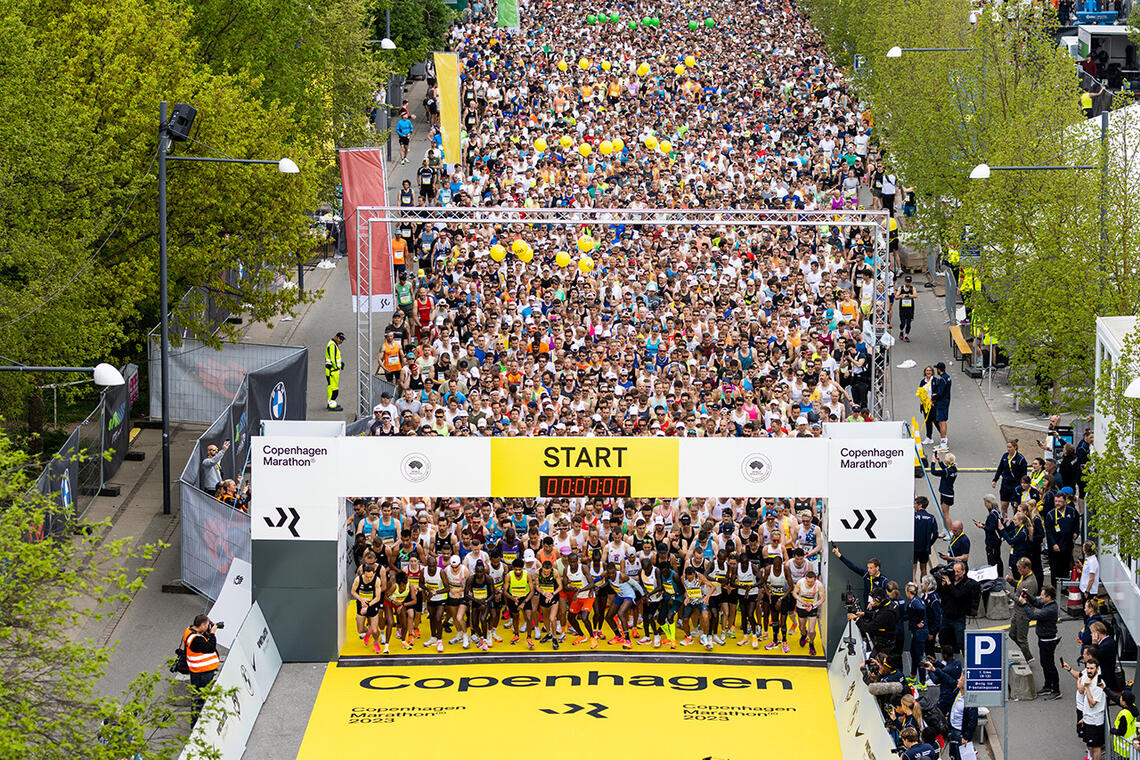 Over 10.000 deltakere fullførte København Marathon i år. Dette var ny deltakerrekord. (Foto: arrangøren)