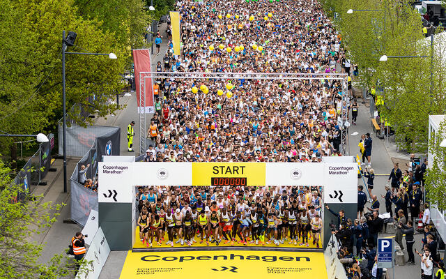 Over 10.000 deltakere fullførte København Marathon i år. Dette var ny deltakerrekord. (Foto: arrangøren)