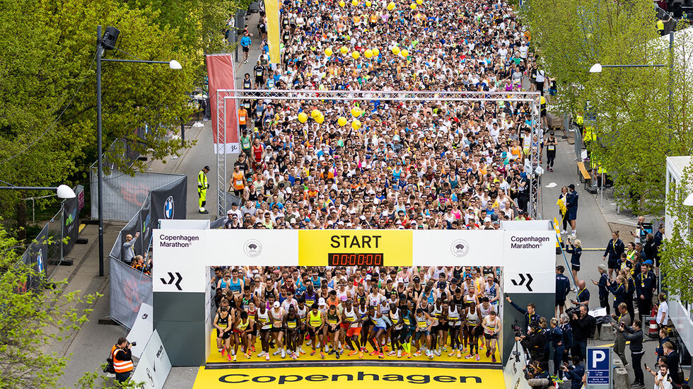 Over 10.000 deltakere fullførte København Marathon i år. Dette var ny deltakerrekord. (Foto: arrangøren)