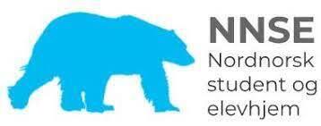 På bildet ser man en blå isbjørn og til høyre for isbjørnen står det en tekst, NNSE Nordnorsk student og elevhjem