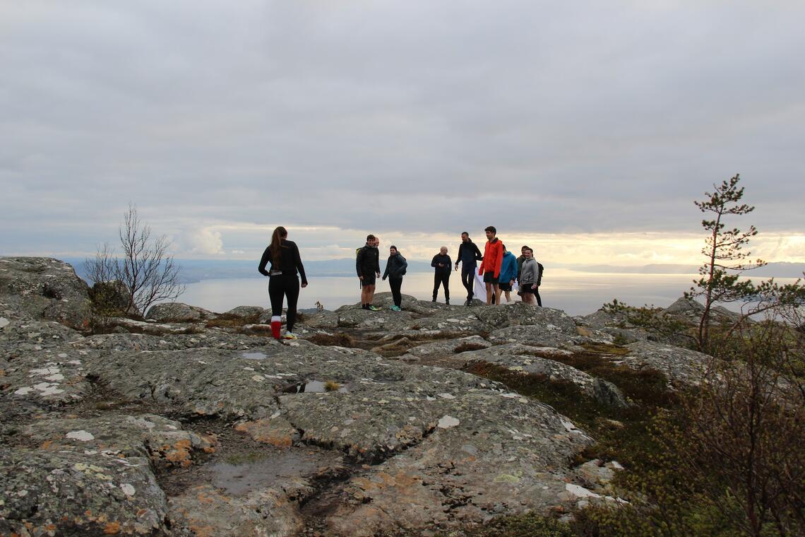 Med storslått utsyn over Trondheimsfjorden etter unnagjort opptur. (Foto: Anita Fløan)