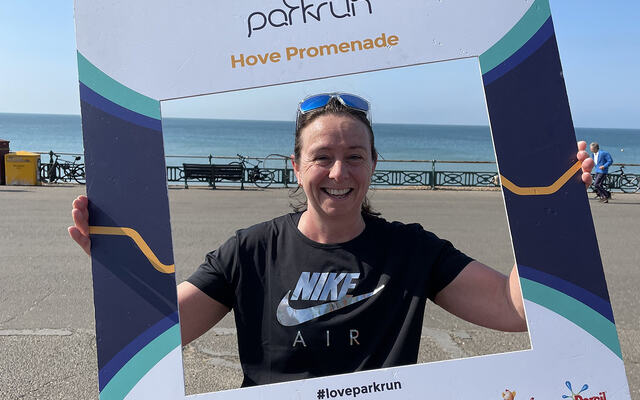 Siri Slotterøy Johnsen har debutert på Parkrun i utlandet. (Foto: Privat)