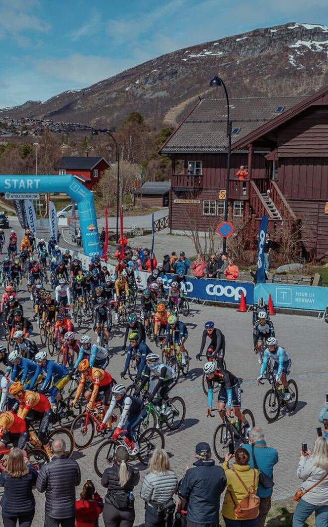 Tour of Norway i Hovden sentrum