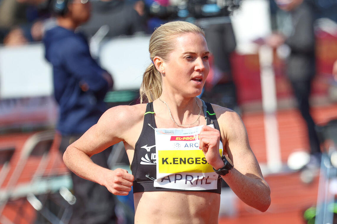 Kristine Eikrem Engeset løp til fantastisk ny personlig rekord under Trond Mohn Games. (Foto: Arne Dag Myking)