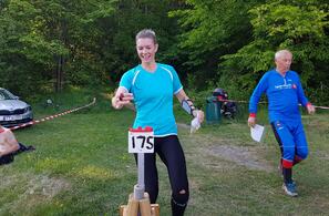 Vinner av D 4,5 km, Nikoline Ekeberg Schjerve-Norconsult, mot mål. (Foto: Stein Arne Negård)