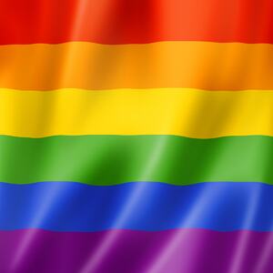 Pride-flagget.