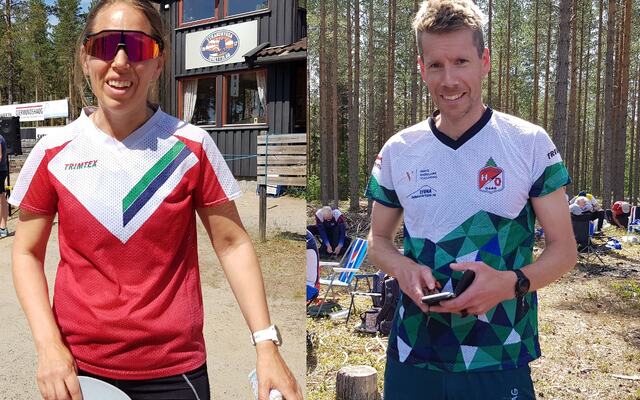 Kretsmesterne på mellomdistanse, Sofie Johansson og Håvard Lucasen. (Foto: Stein Arne Negård)