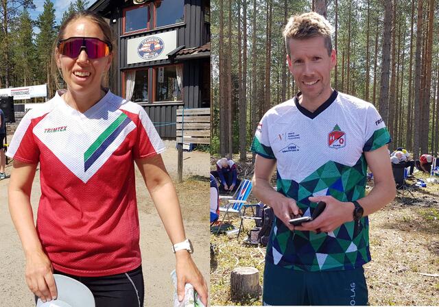 Kretsmesterne på mellomdistanse, Sofie Johansson og Håvard Lucasen. (Foto: Stein Arne Negård)