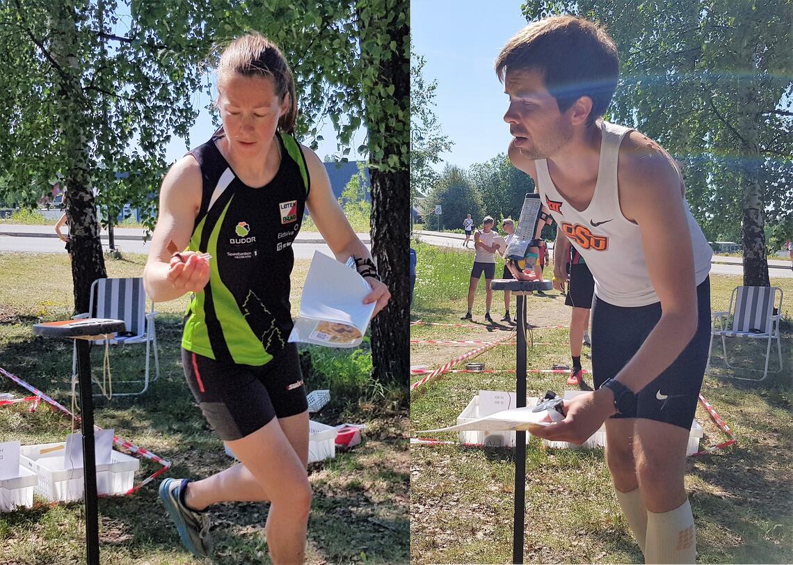 Emilie Westli Andersen og Vegard Ølstad Dalberg vant KM sprint. (Foto: Stein Arne Negård)