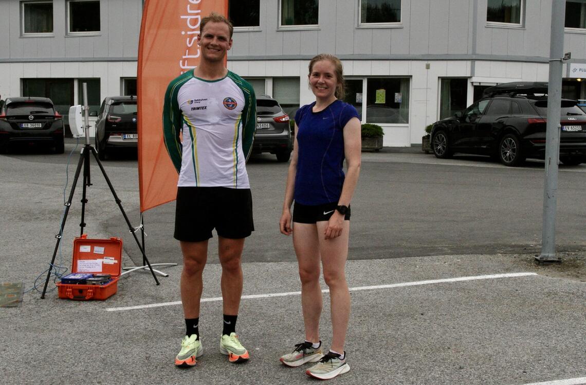 De to beste på 5 km på dagens løp i Ålesund, Constantin Rust og Janne Elin Vatnaland