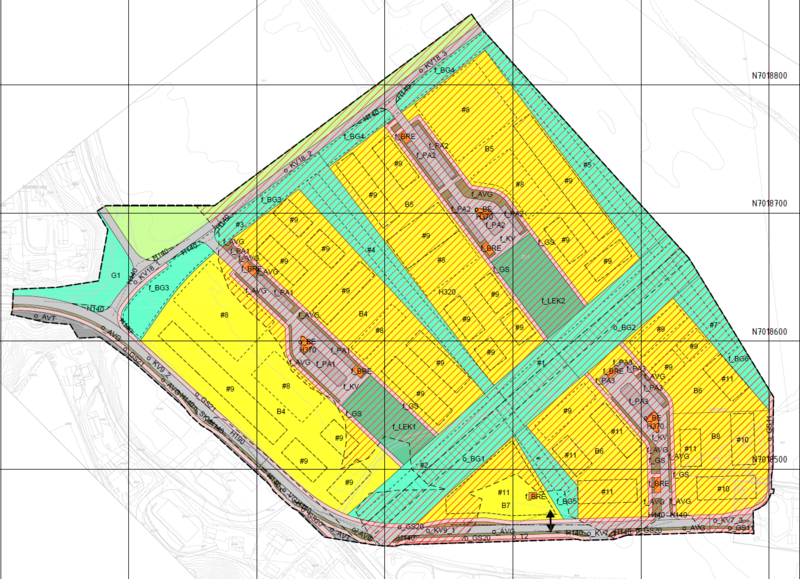 Utsnitt av plankart for Gimsøya