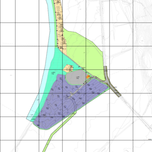 Utsnitt av plankart for Svorksjøen camping