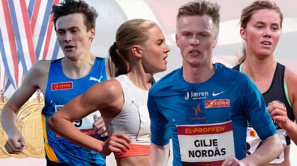 Det er klart for NM i friidrett og Kondis har tatt en kikk på de påmeldte deltakerne. (Fotomontasje: Tom-Arild Hansen)