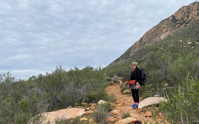 Else Husa har vært på mange lange vandreturer. I vår prøvde hun seg på Pacific Crest Trail i USA. (Foto: Marit Berg Bjerknes)