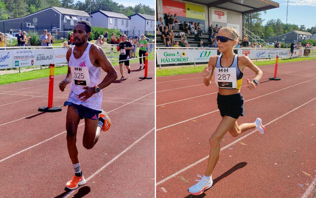Samuel Tsegay og Angelica Karlsen vant 10 kilometer i Strømstad. (Foto: Roger Christiansen)