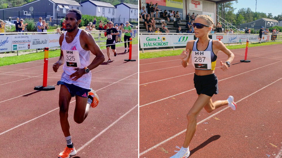 Samuel Tsegay og Angelica Karlsen vant 10 kilometer i Strømstad. (Foto: Roger Christiansen)