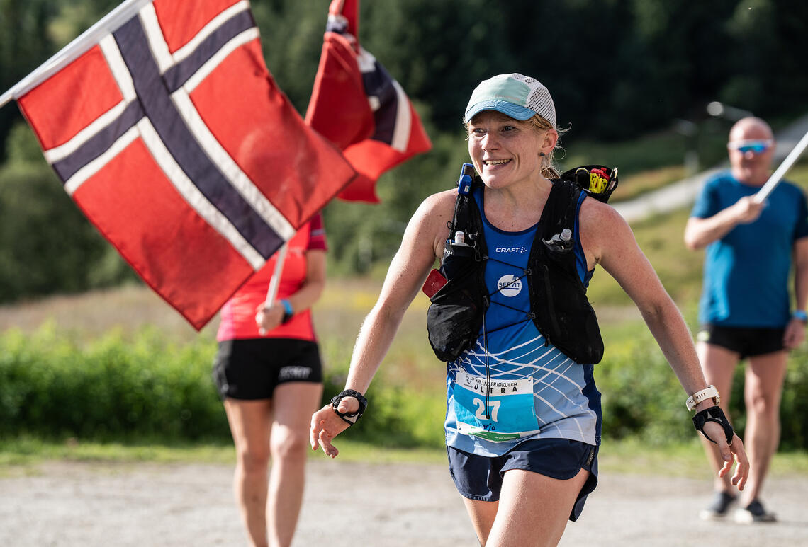 Marjo Liikanen vant ultradistansen på ny fantastisk  løyperekord for kvinner. (Foto: Ian Corless / iancorless.com)