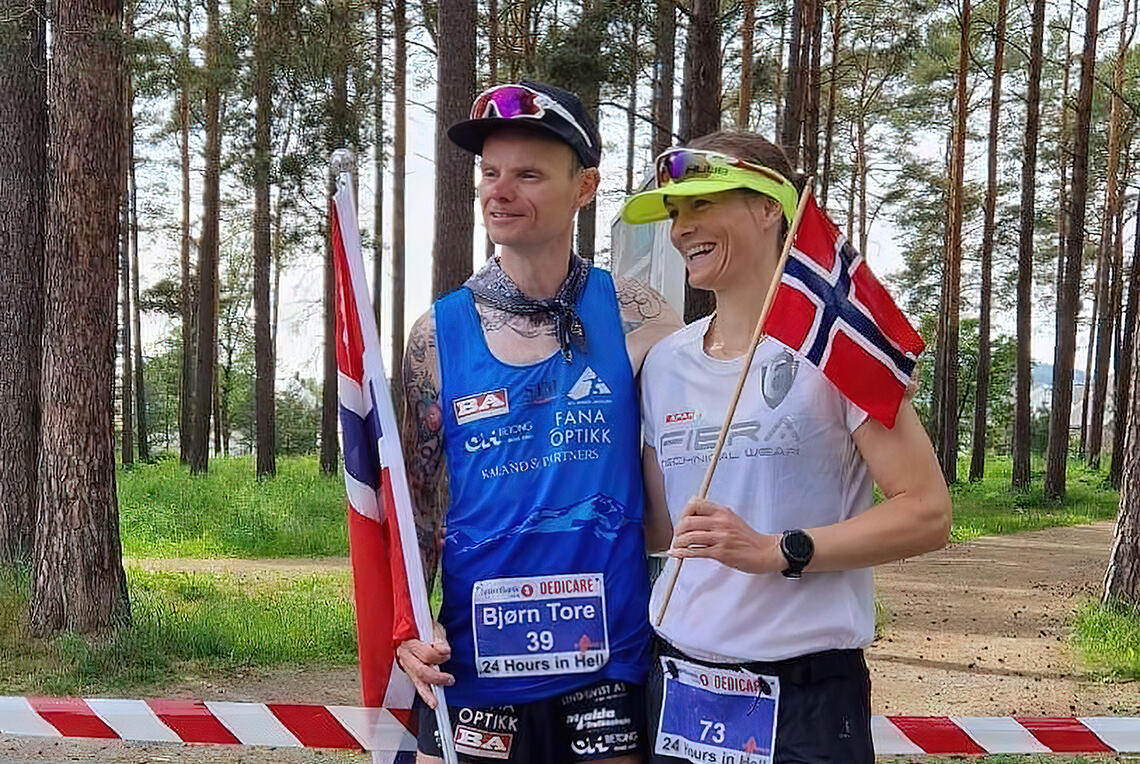 Bjørn-Tore Taranger og Annette Velde Sande ble norgesmestere i juni. Nå er begge tatt ut på Norges lag til VM i 24-timersløp i Taiwan. (Foto: Silje T. Andersen)