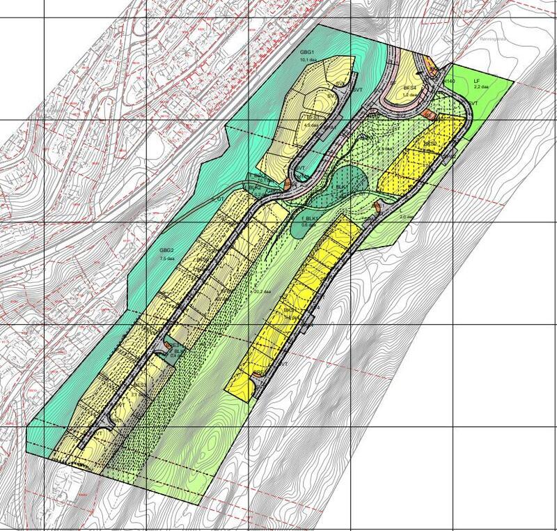 Utsnitt av plankart Furuhaugen