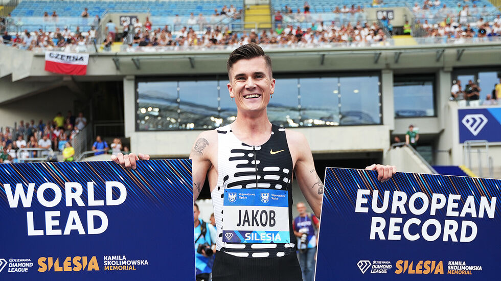 Jakob Ingebrigtsen setter nye rekorder. Med dagens løp skriver han seg inn i historiebøkene med fantastiske 3.27,14 på 1500 meter. (Foto: Matthew Quine for Diamond League AG)