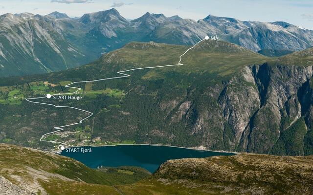 Løypekart for Mefjellet Opp.