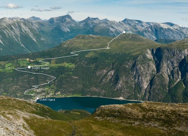 Løypekart for Mefjellet Opp.