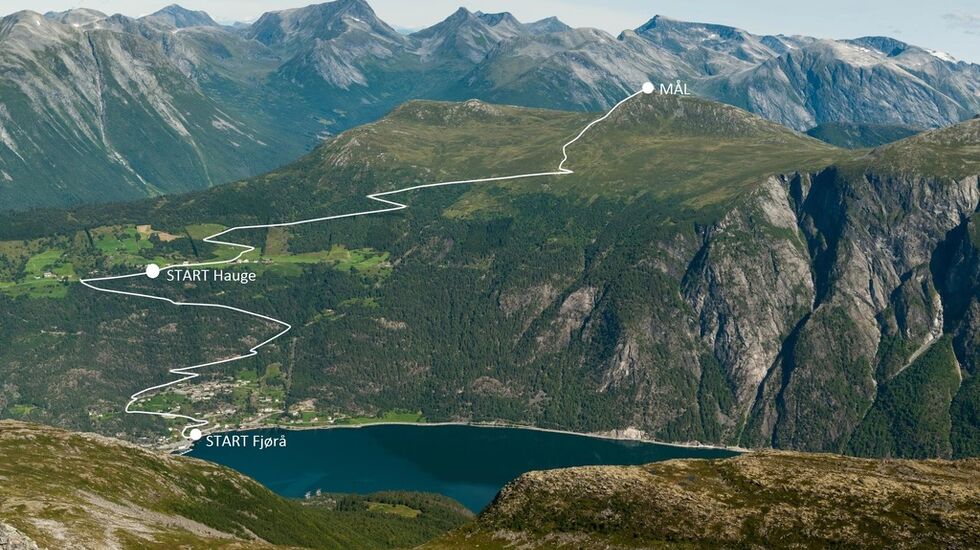 Løypekart for Mefjellet Opp.