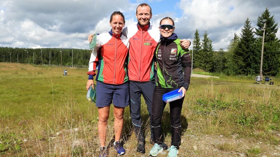 Sofie Johansson (til v.) Ove Haugereid og Evine Westli Andersen vant Myrtrampen 2023, (Foto: Stein Arne Negård)