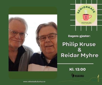 Seniorkafe gjester: Philip Kruse og Reidar Myhre 190923 - Rakkestad kommune