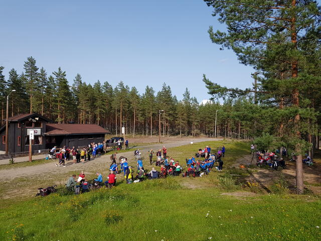 Samlingsplassen på skistadion til Strandbygda IL. (Foto: Stein Arne Negård)