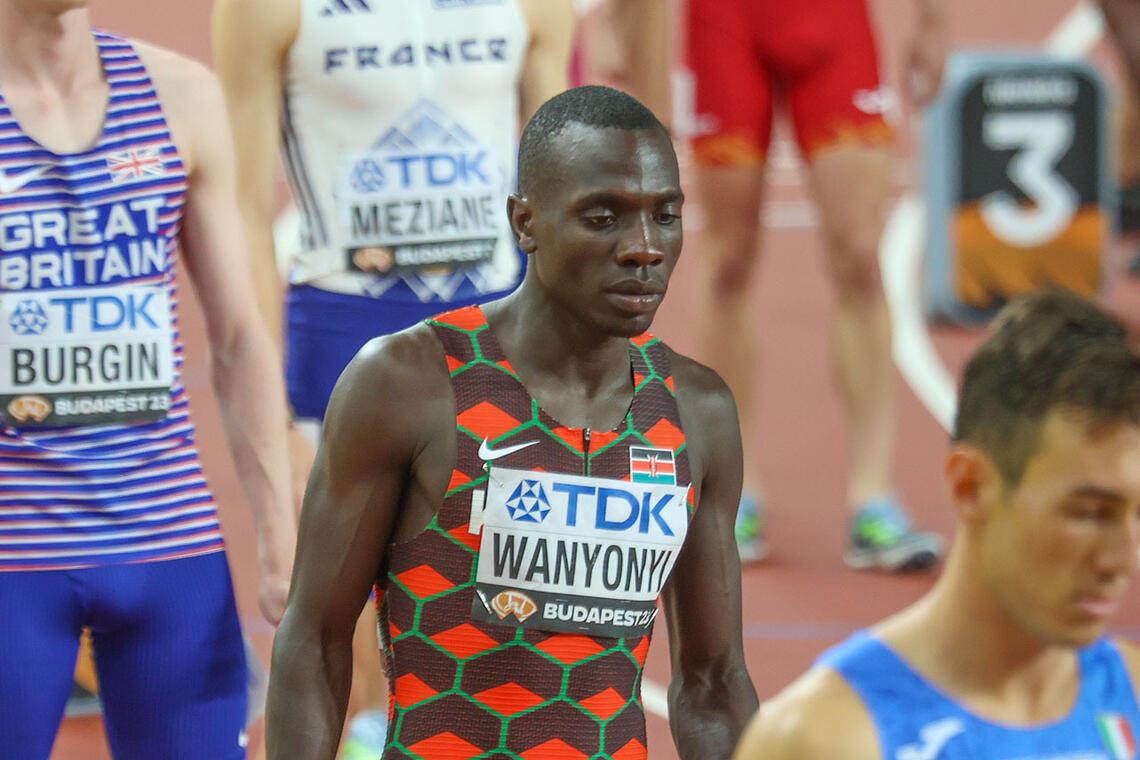 Emmanuel Wanyonyi hadde dagens beste tid da han vant det tredje heatet på 1.43,83. (Alle foto: Arne Dag Myking)