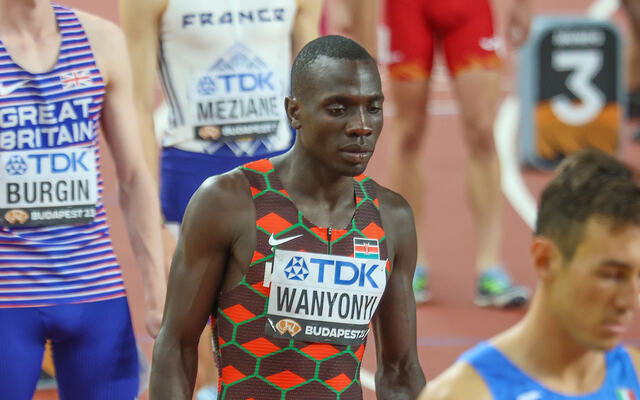 Emmanuel Wanyonyi hadde dagens beste tid da han vant det tredje heatet på 1.43,83. (Alle foto: Arne Dag Myking)